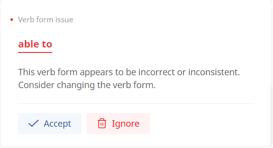 Wordvice verb correction