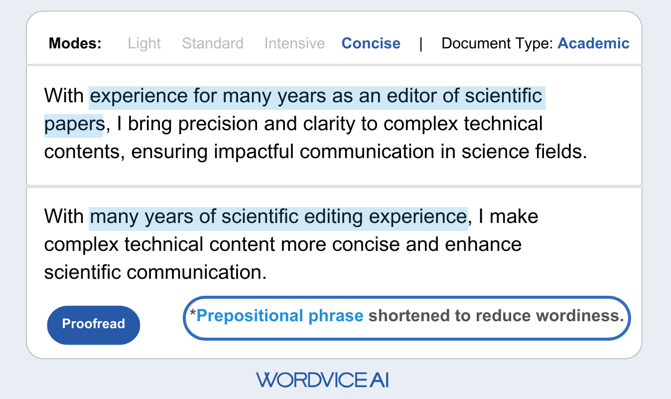 Wordvice AI personal statement proofreader