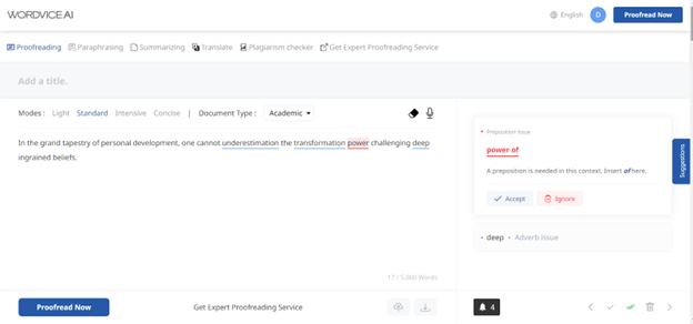 wordvice ai proofreader essay sample